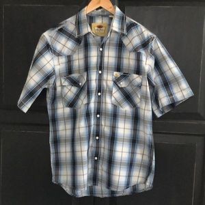 Larry Mahan short sleeve western shirt M
